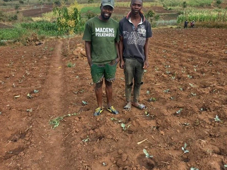 Charles and Ben in the field